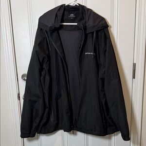 NWOT American Airlines Lightweight Hooded Rain Black Jacket